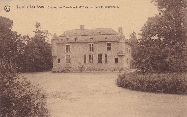 Noville-les-Bois - Château de Fernelmont 8me siècle  Façade postérieure