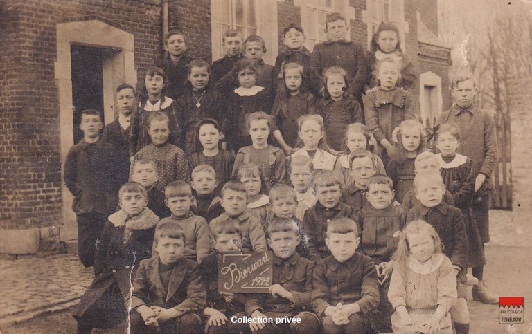 Bierwart - Classe de l'école communale 1922