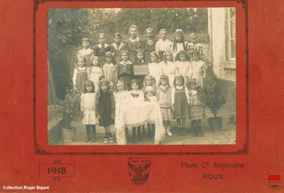 Hemptinne - Ecole des filles 1918 - Souvenir du repas scolaire