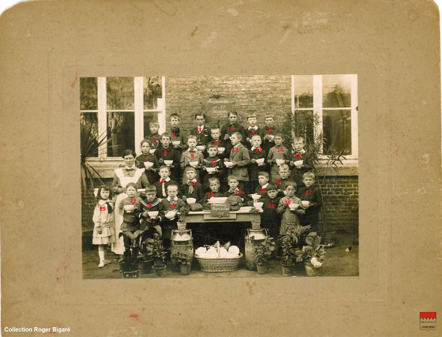 Hemptinne - Ecole des garçons 1917 - pour identification