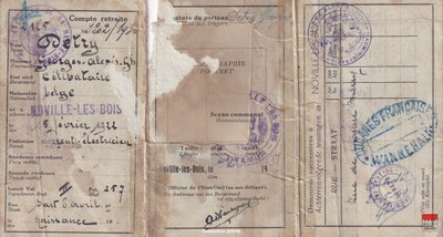 Georges Detry - Carte d'identité