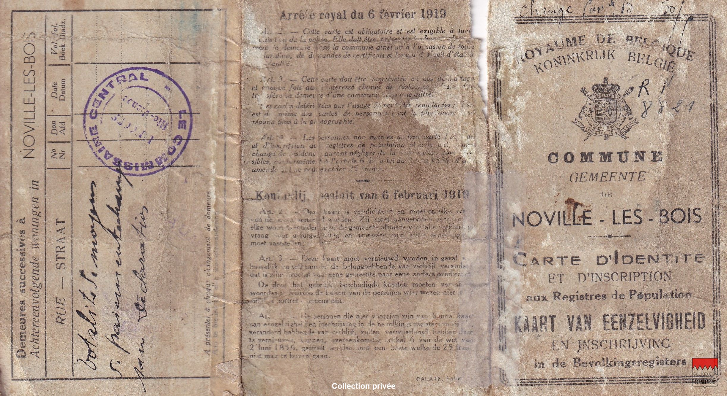 Georges Detry - Carte d'identité